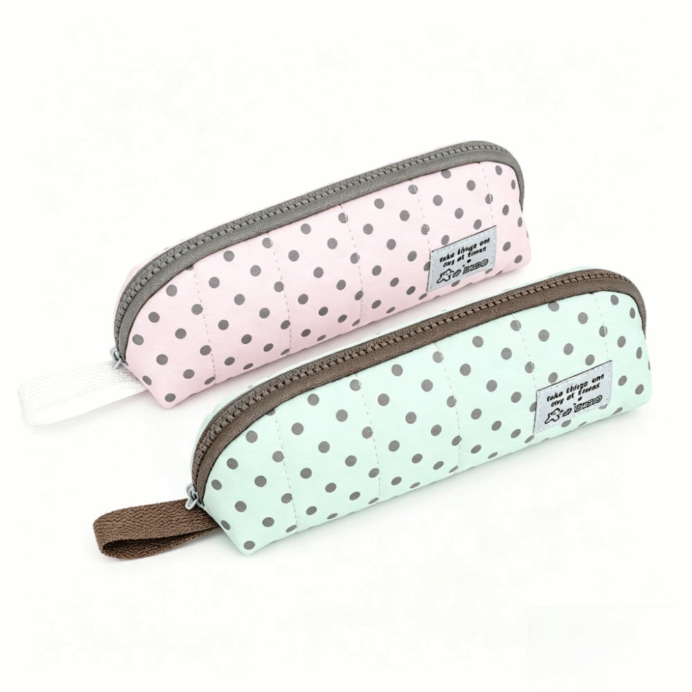 Aesthetic Polka Dot Pencil Cas - Aesthetic Large Pencil Case Pouch 评论和价格