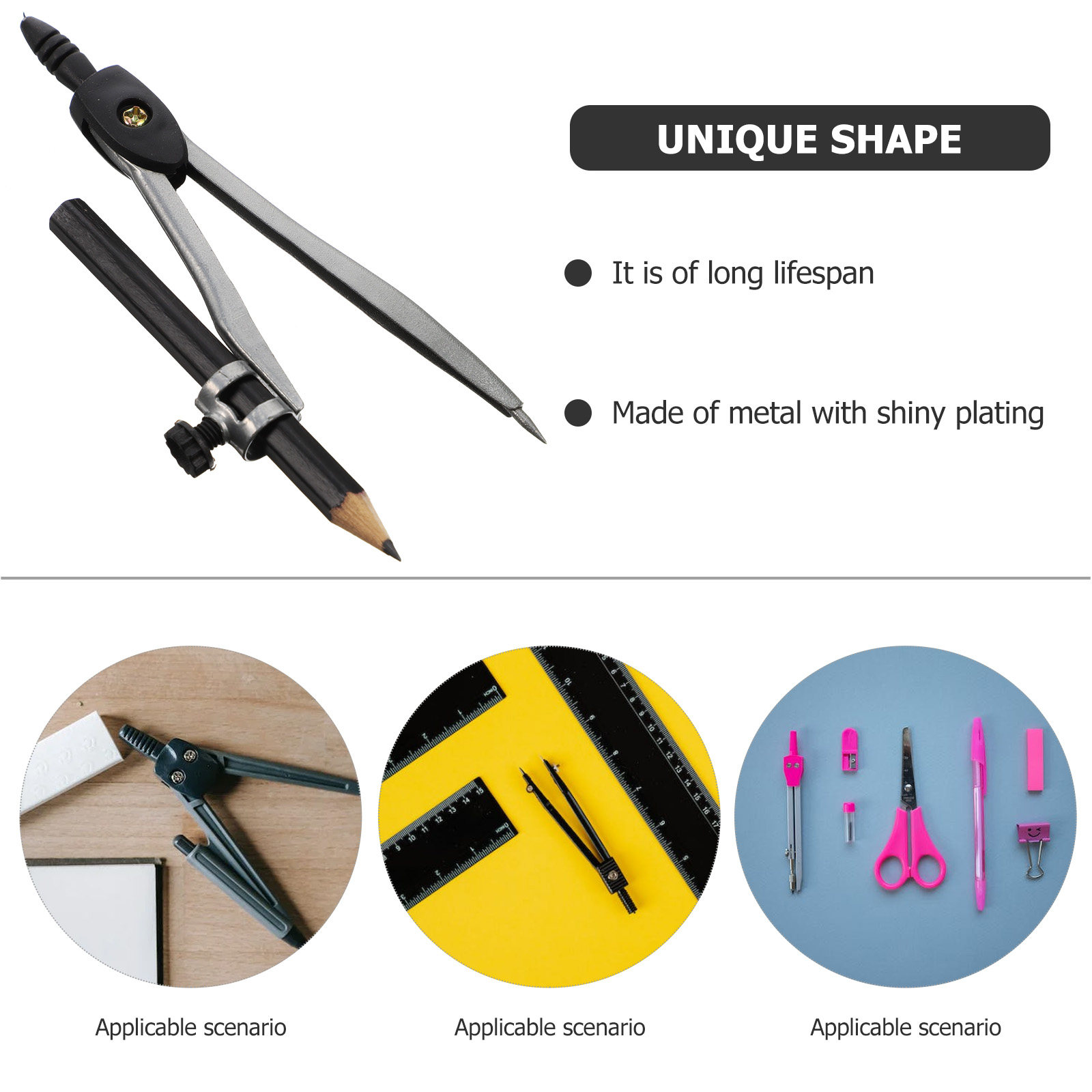 Professional Compass Metal Com - Math Geometry Set With Compass 评论和价格